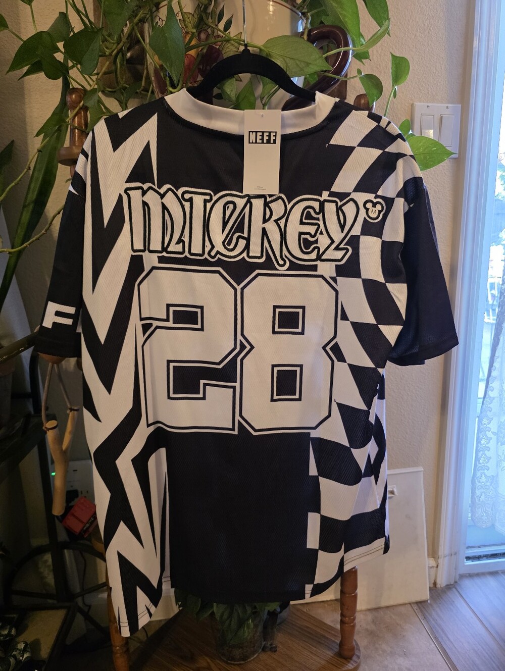 Neff Black & White Monterey 28 Graphic Jersey Tee